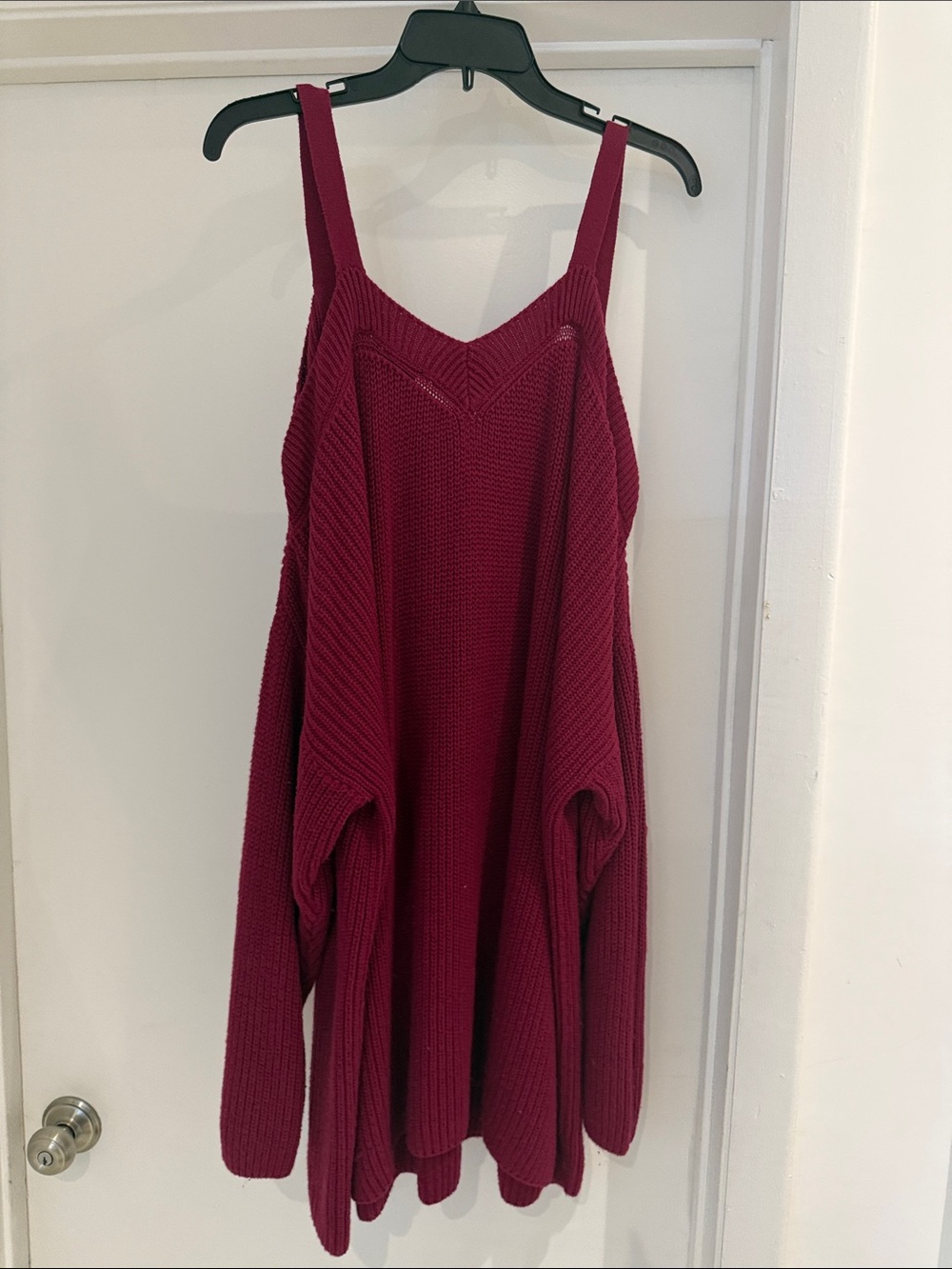 Torrid Deep Burgundy open-knit crew sweater Size 5